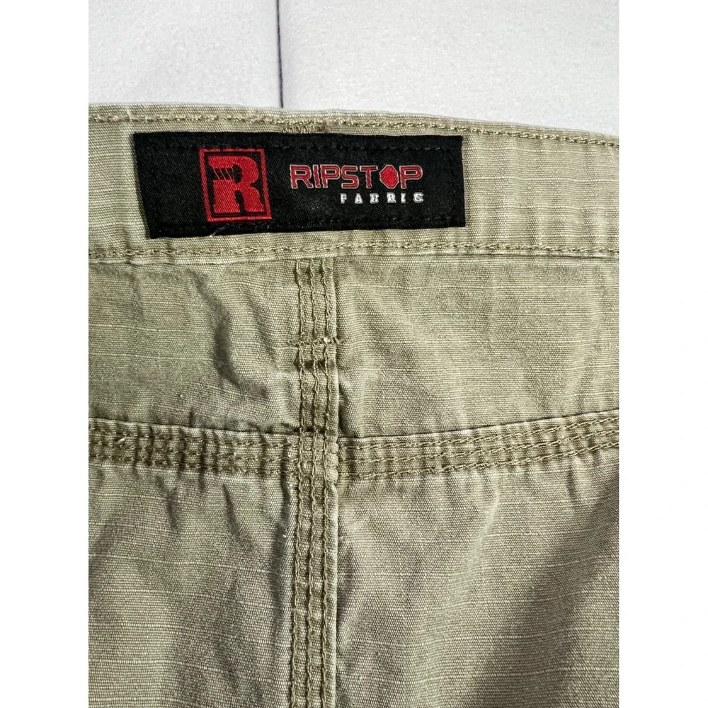 Wrangler Riggs Workwear Pants Khaki Ripstop Carpenter Utility Gorpcore 55x32